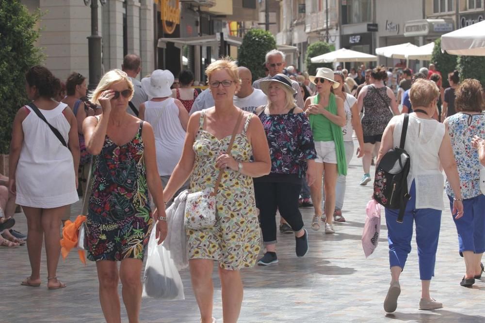 Turistas en Cartagena en el Puente de agosto