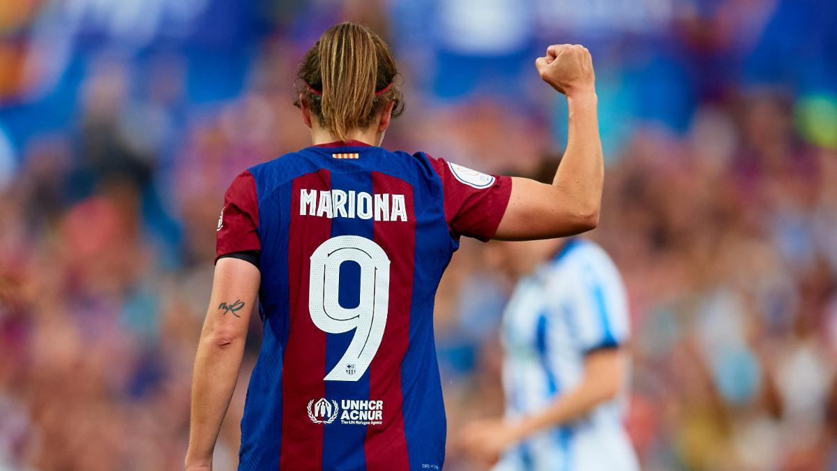 ¡Histórica! Mariona celebra los 100 goles con el Barça