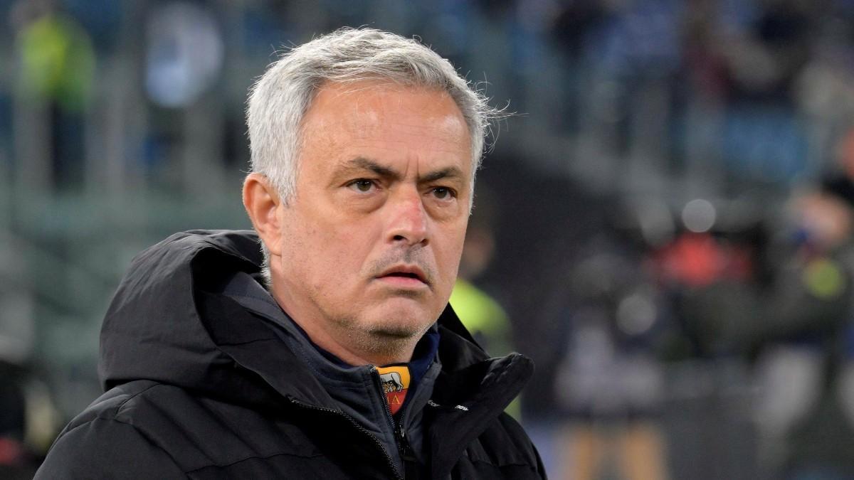 Mourinho, durante el Roma-Sampdoria