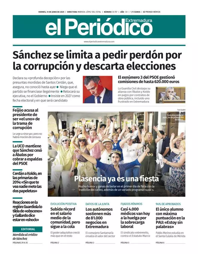 Consulta la portada correspondiente al día 13 de junio de 2025