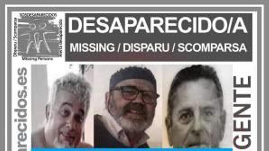 Cartel de SOS Desaparecidos tras aparecer los tripulantes.