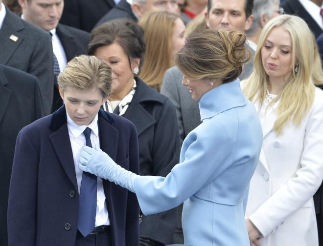 Melania Trump durante la toma de posesión de Donald Trump