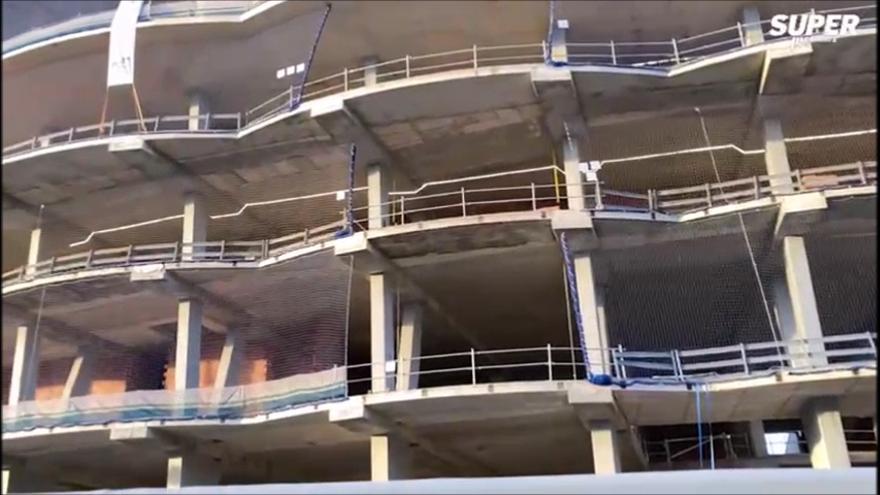 Siguen las obras del Nou Mestalla a un mes para Navidad