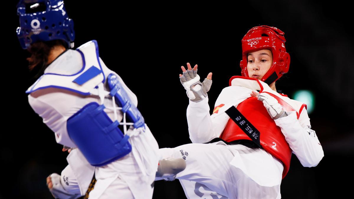 Adriana Cerezo, durante el combate de la final.