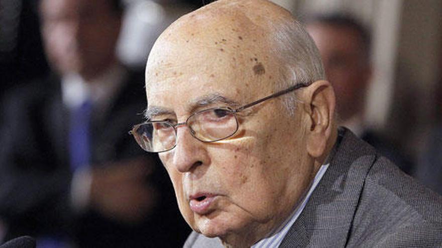 El presidente italiano, Giorgio Napolitano.