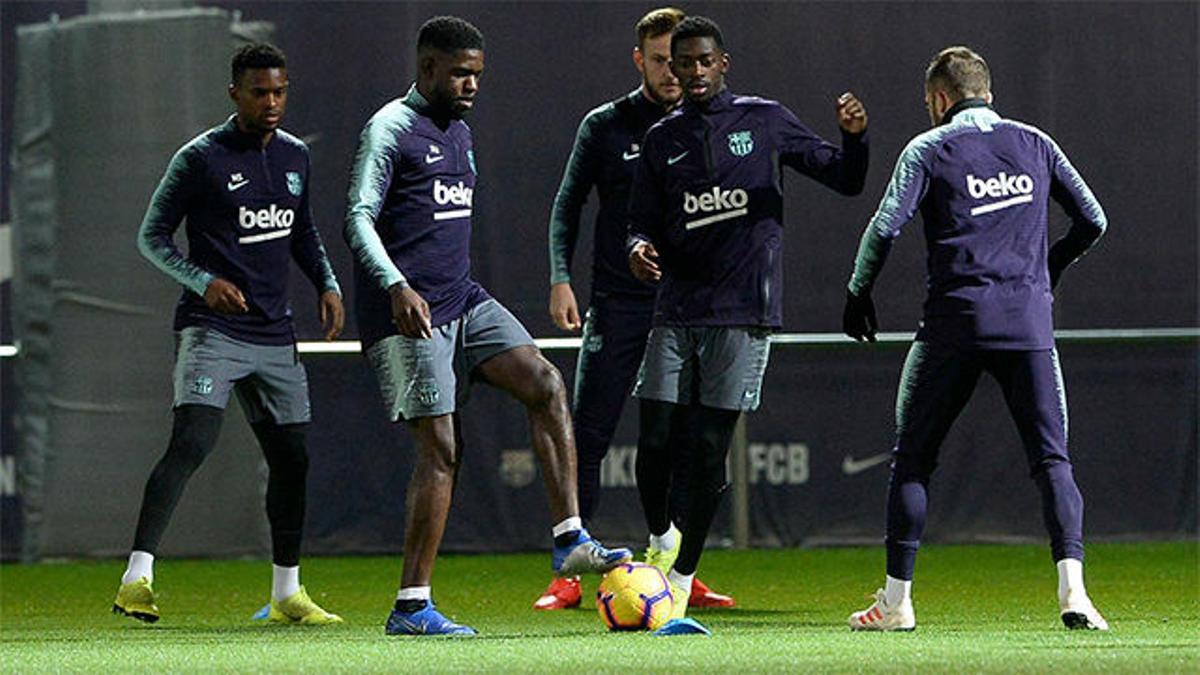 El pique de Umtiti durante el entrenamiento