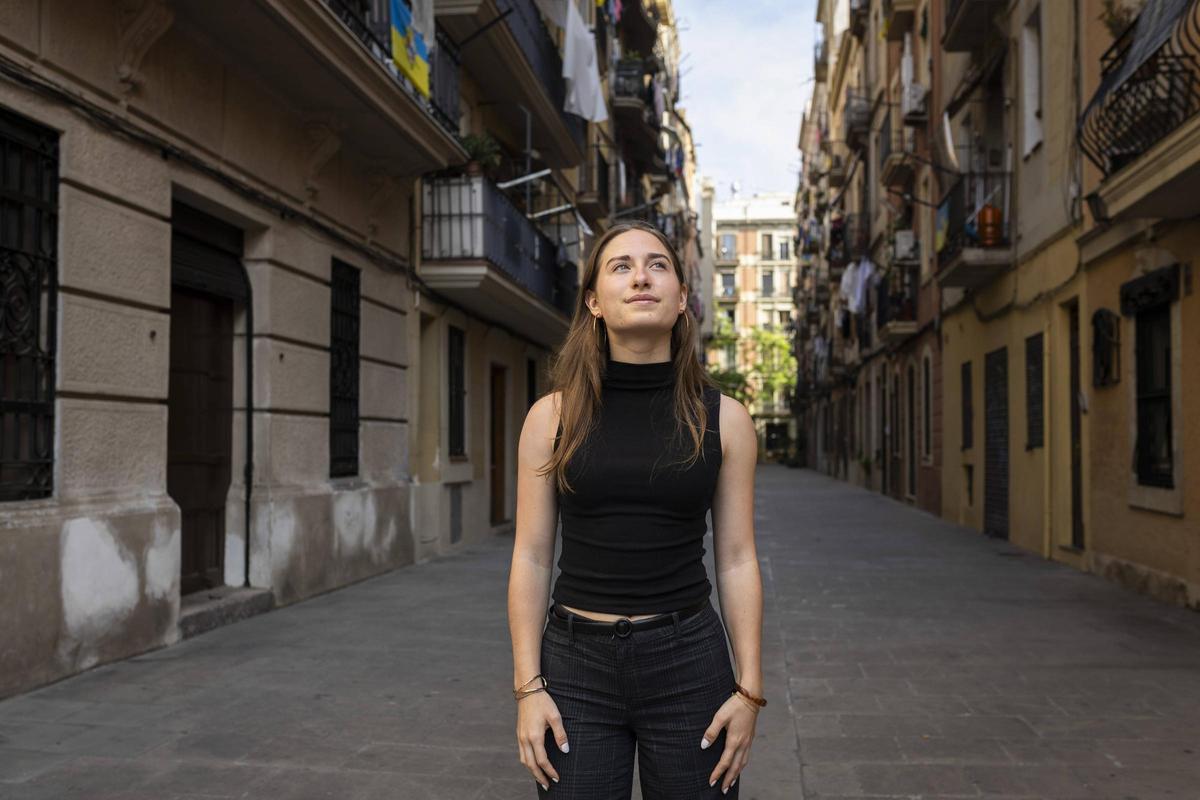 Lola Valiente, esta semana en la Barceloneta.