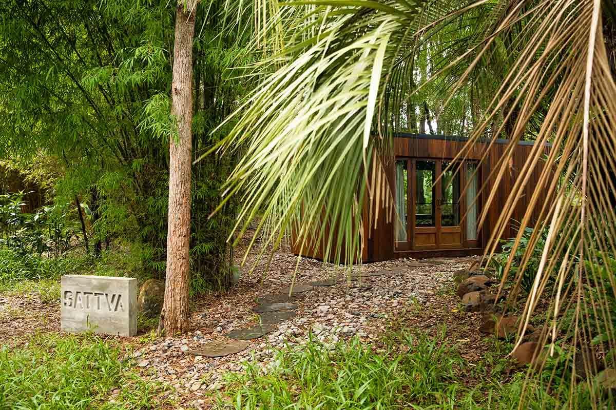 Jardín y sauna de la casa 'Soma'