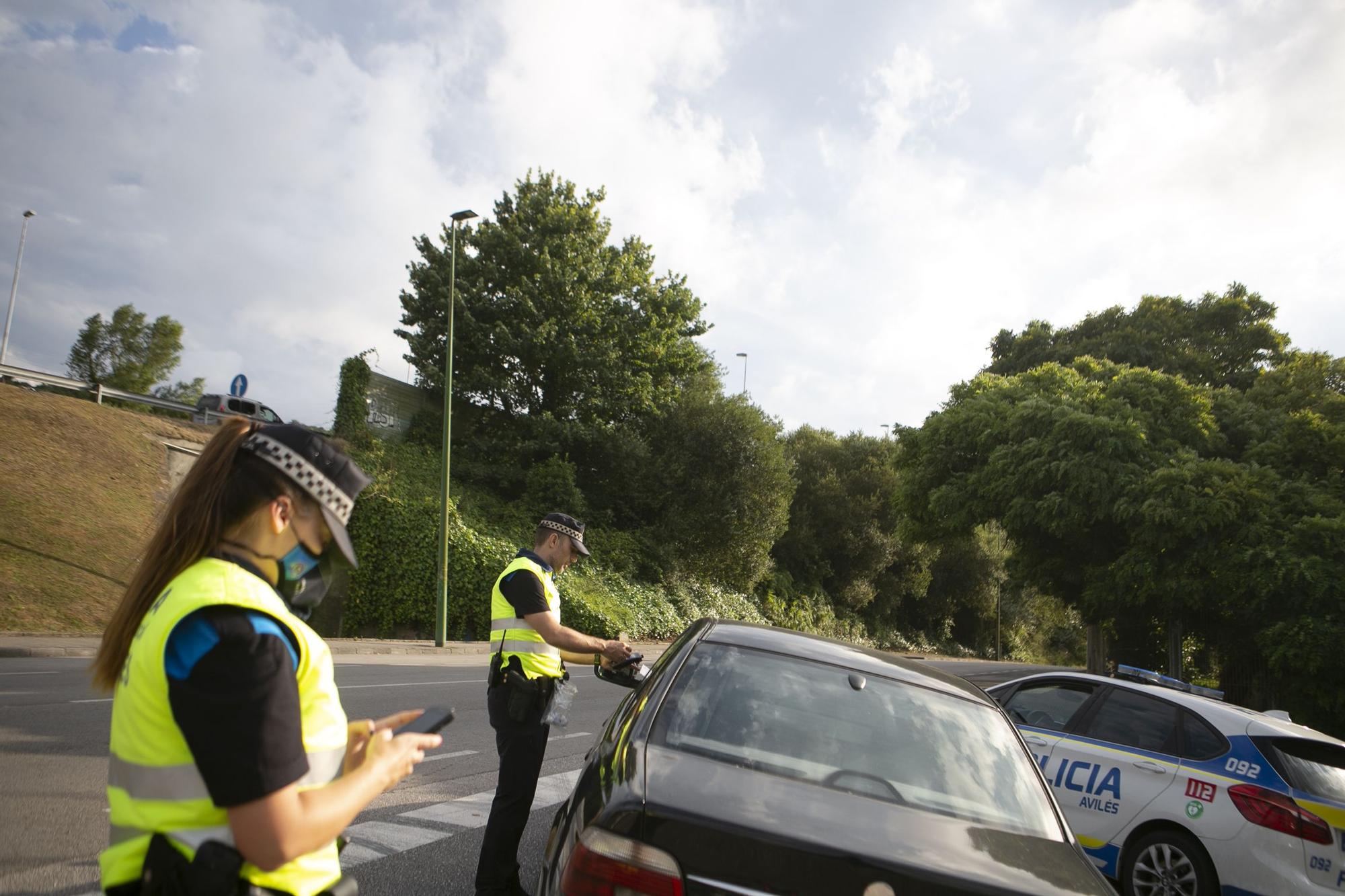 Control de alcoholemia y drogas en Avilés