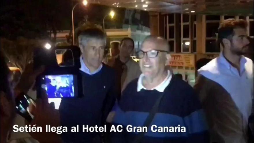 Setién en su llegada a Gran Canaria