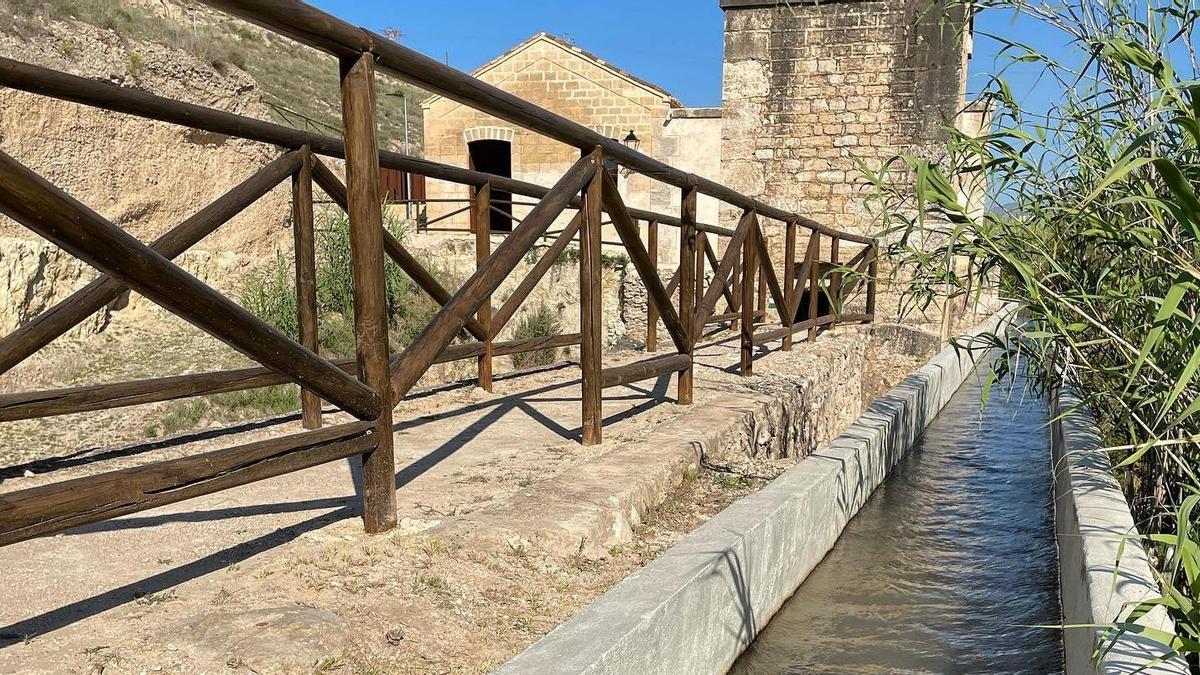 El azud de Mutxamel, uno de los elementos incluido en el catálogo de protecciones