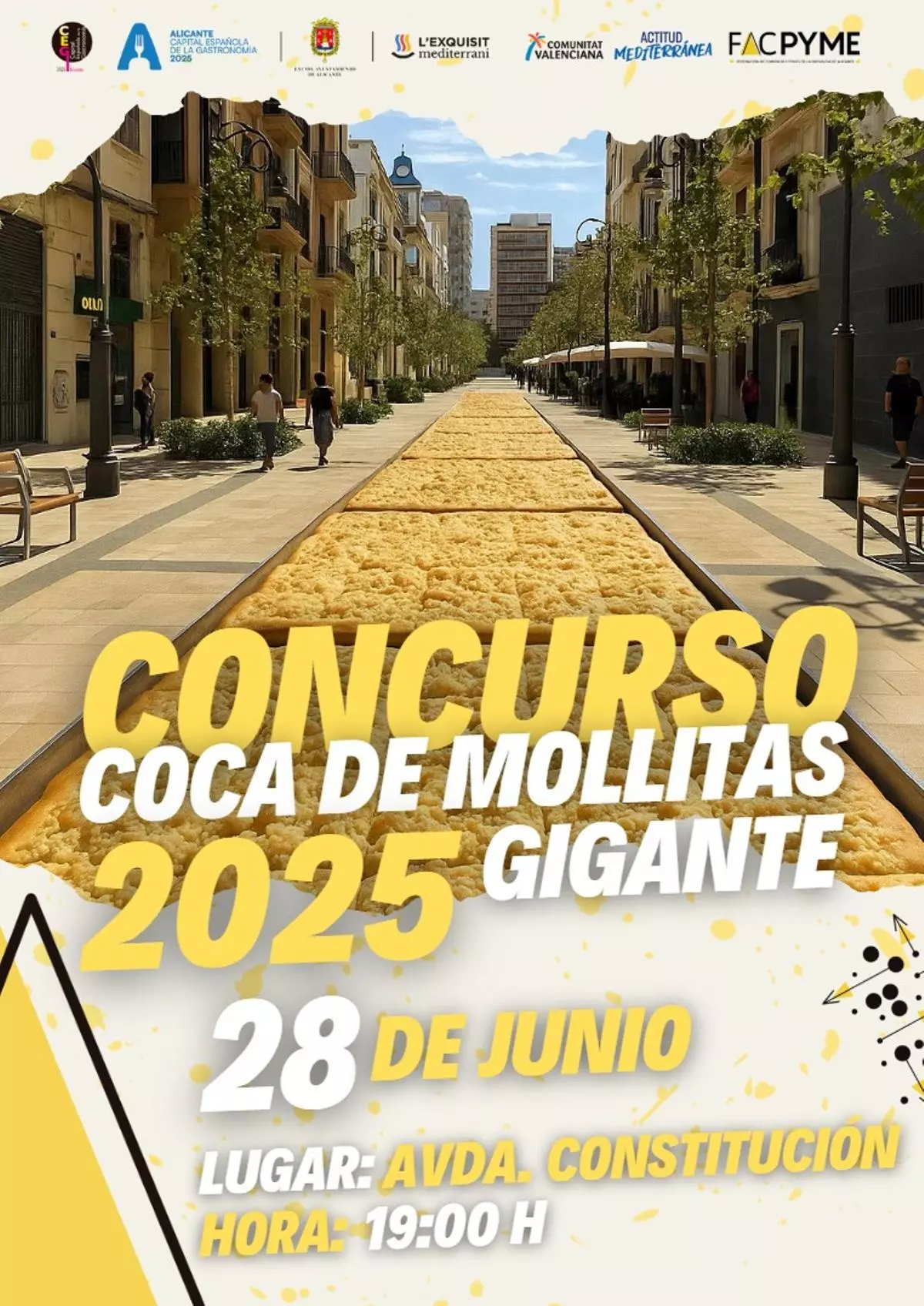 Alicante busca un nuevo récord: una coca de mollitas de 170 metros