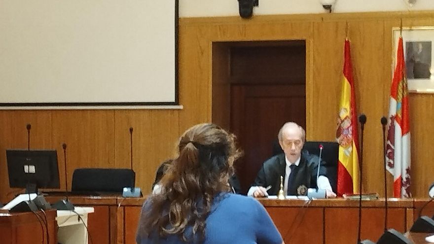 La exedil de Bobadilla, en la primera jornada del juicio iniciado este lunes en la Audiencia de Valladolid.