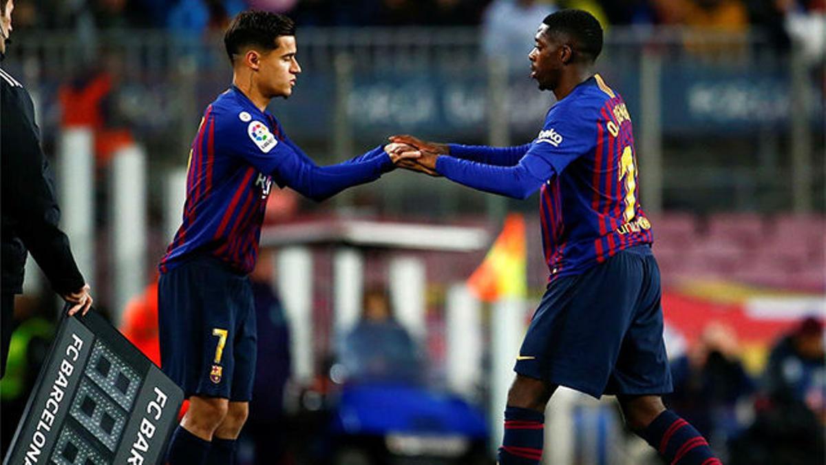 Valverde insiste en que ni Coutinho ni Dembélé están por encima uno de otro