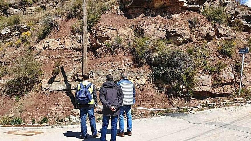 Talús en el qual s&#039;ha de fer la intervenció