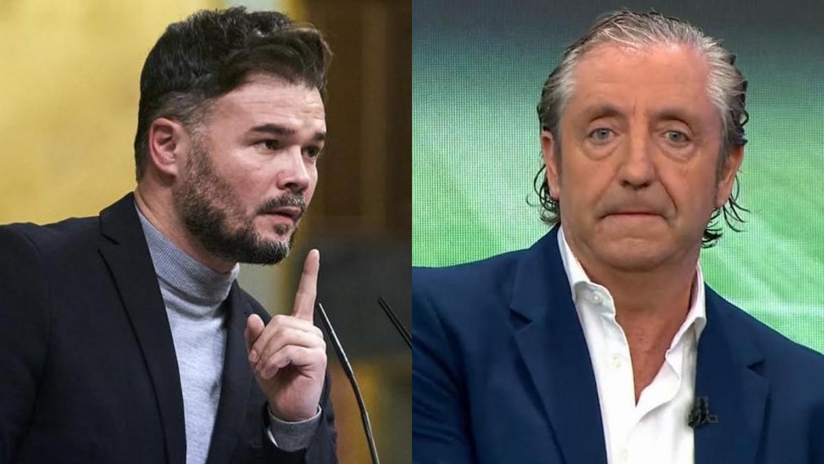 Gabriel Rufián, político de ERC, y Josep Pedrerol, presentador de 'El Chiringuito'