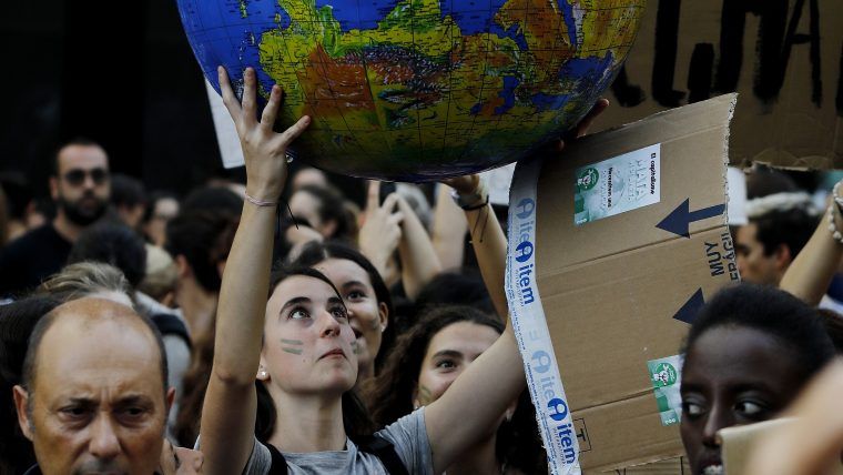 Manifestación contra el cambio climático en Barcelona