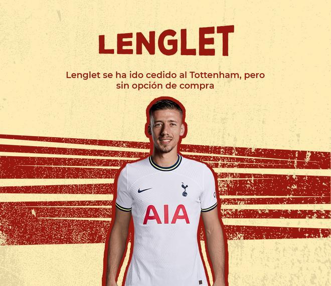 Lenglet se ha ido cedido al Tottenham... aunque sin dejar ni un euro en las arcas del Barça