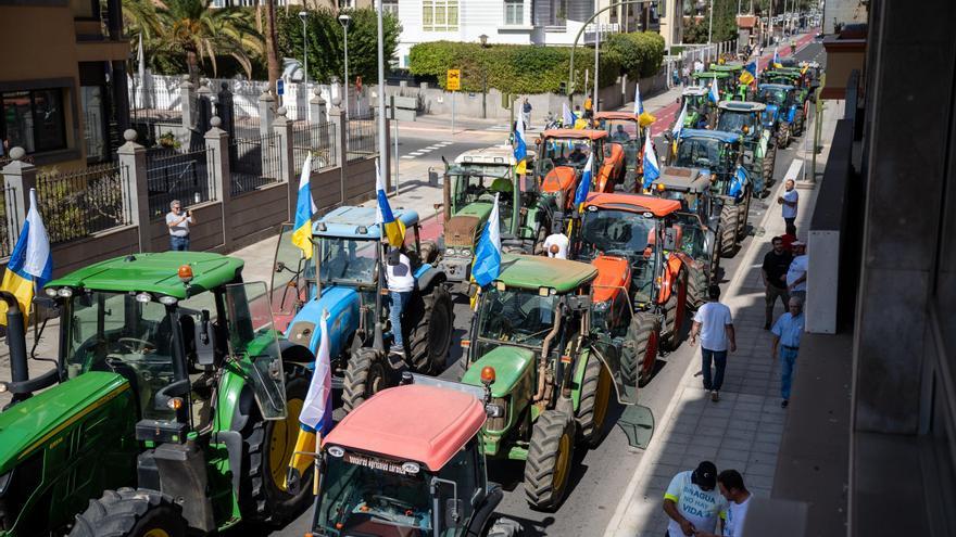 Protesta de agricultores y ganaderos en Las Palmas de Gran Canaria
