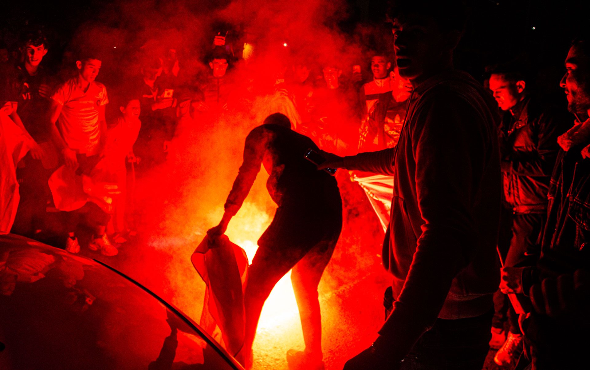 Las imágenes de la celebración en las calles de Alicante tras la victoria de Marruecos