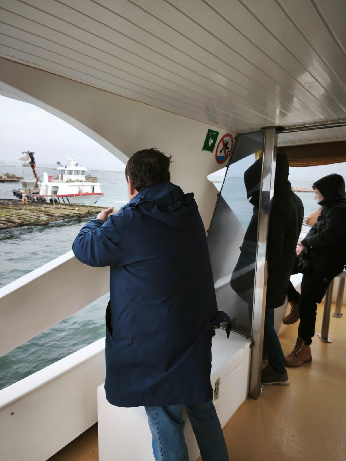 Un momento de la visita.