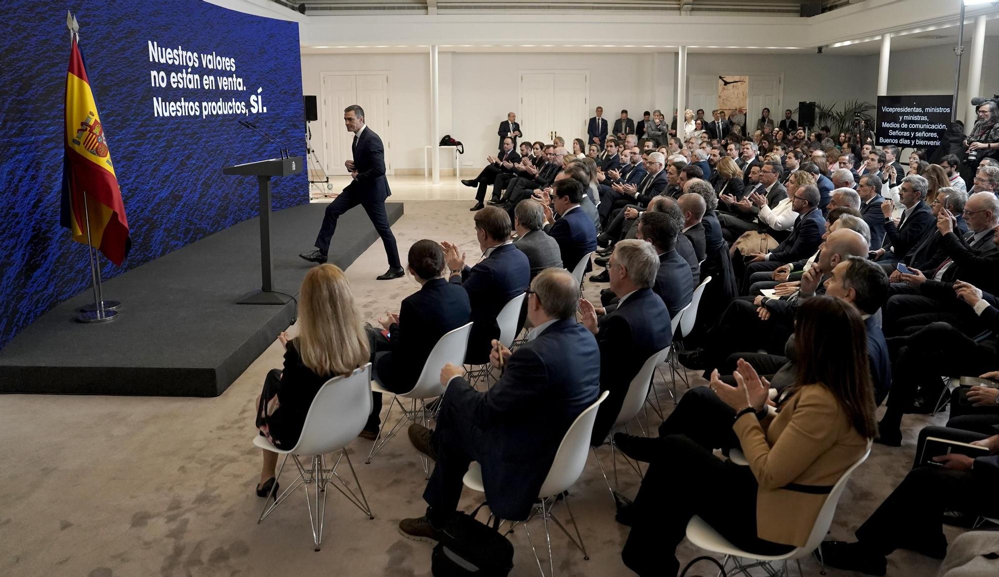 Pedro Sánchez comparece en Moncloa tras el anuncio de aranceles de Donald Trump