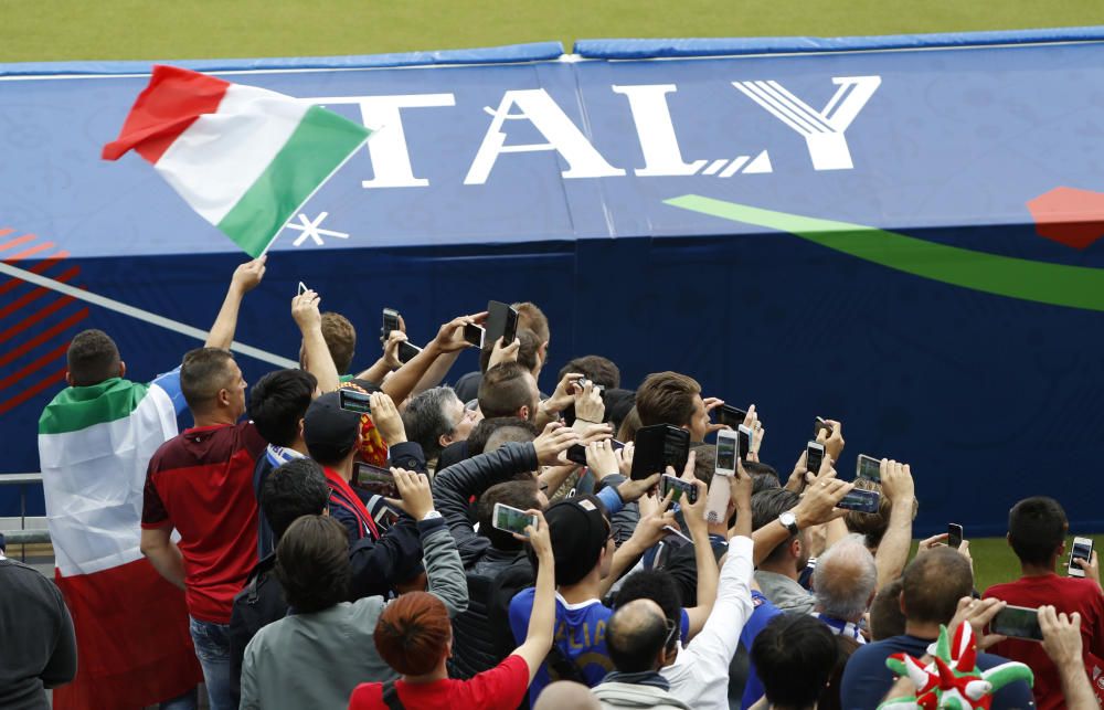 Afición Italia vs España Eurocopa 2016