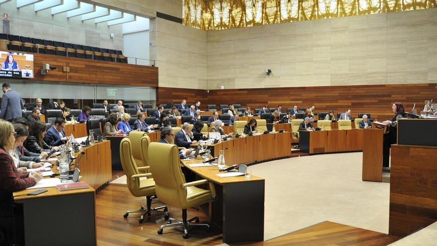 Una imagen de un pleno de la Asamblea de Extremadura.