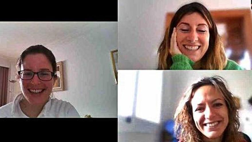 Videoconferencia entre el equipo de trabajadoras de la asociación Asperger Ibiza y Formentera.