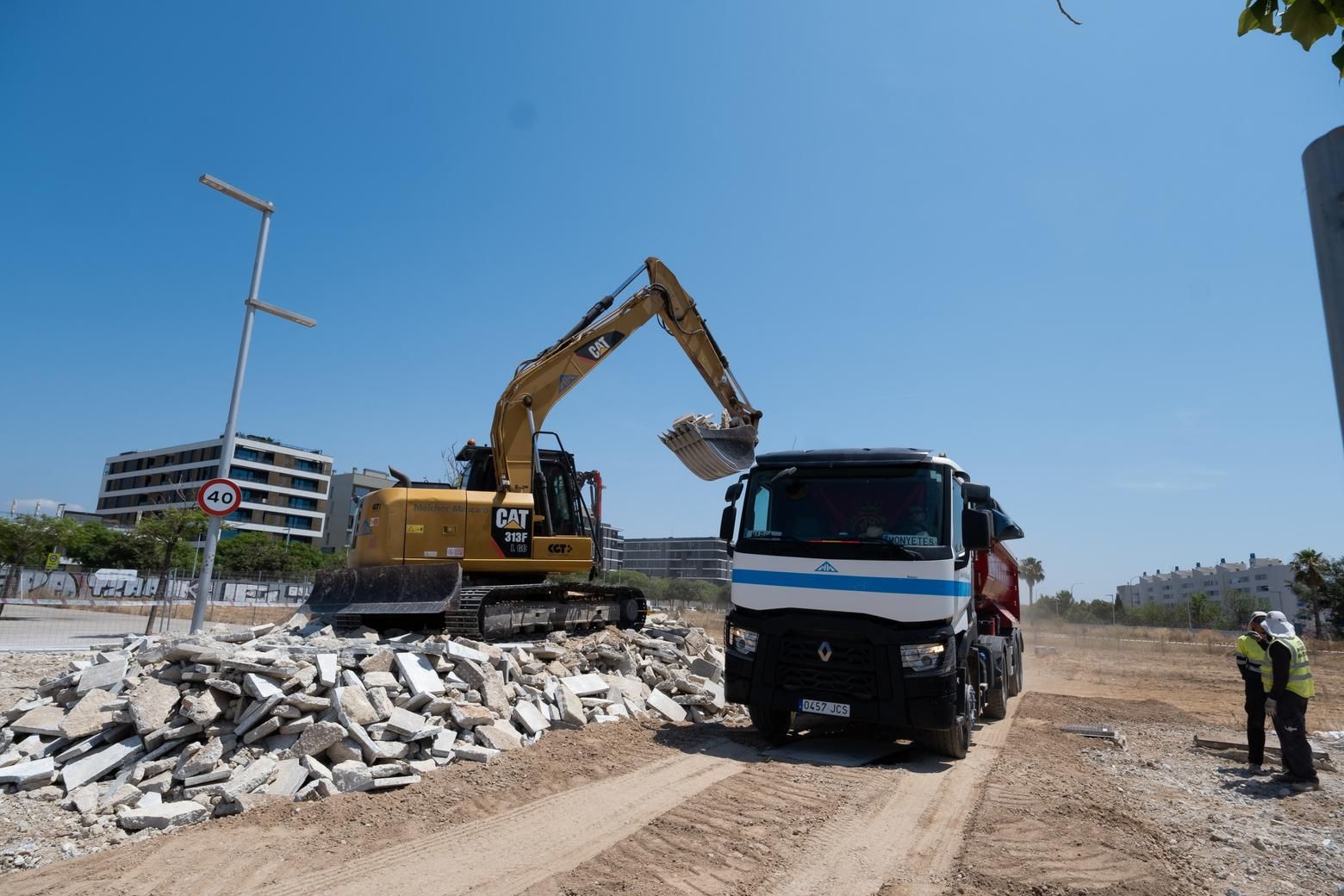 Las fotos del inicio de las obras de prolongación de la calle Callao, en el barrio de Nou Llevant