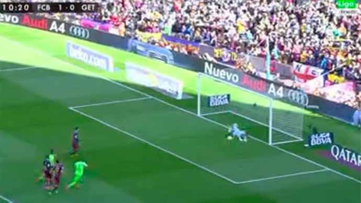 Así falló Messi el penalti con el 1-0 en el marcador