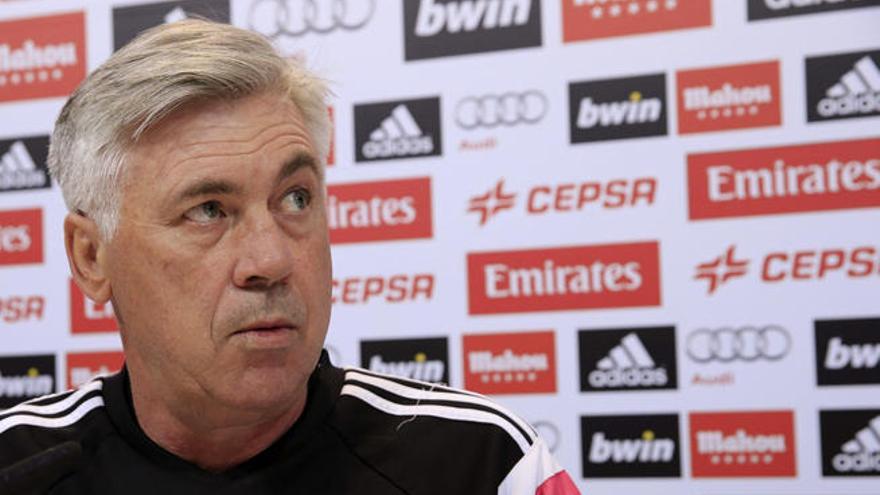 Carlo Ancelotti, en rueda de prensa.