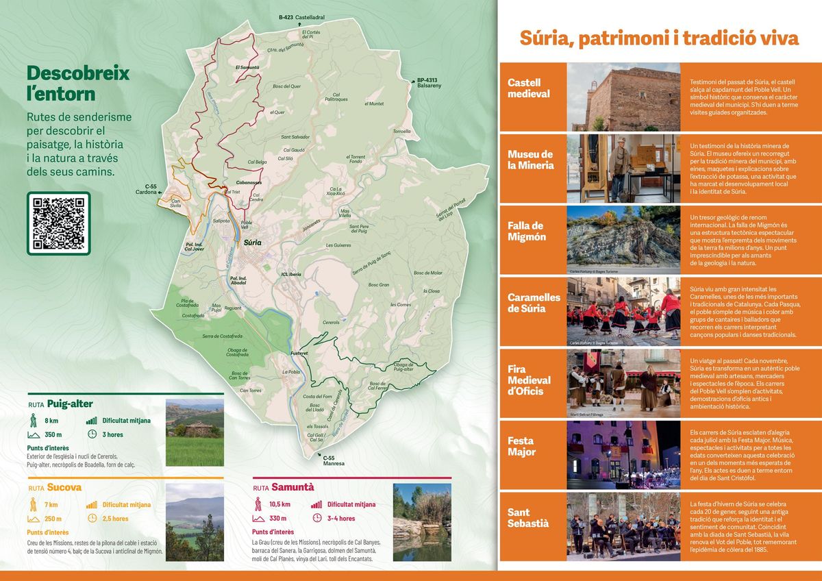 Image del nou mapa turístic de Súria