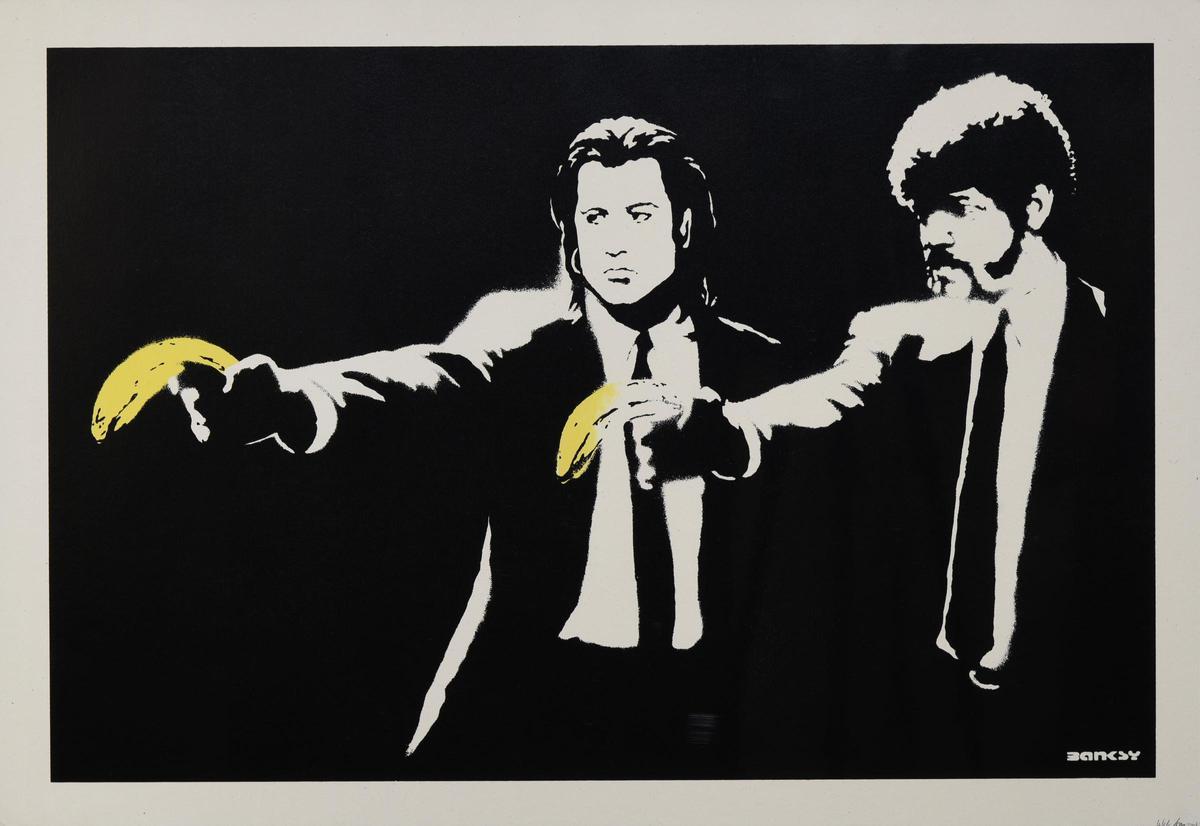 'Pulp Fiction' (2006), de Banksy. Serigrafía sobre papel.
