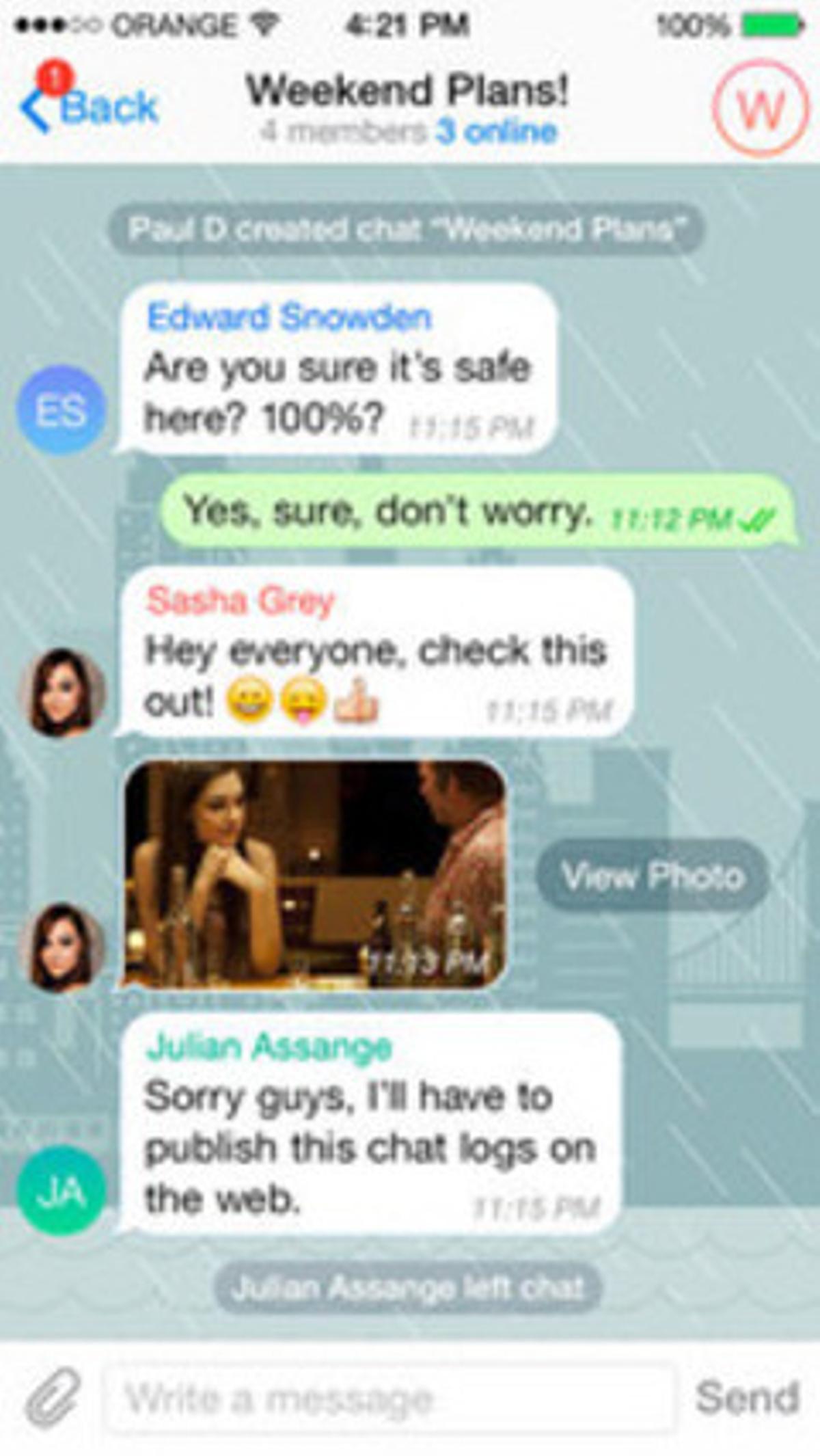 Captura de pantalla de Telegram. Captura de pantalla de Telegram.