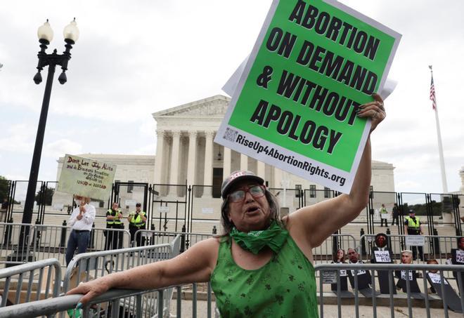 United States Supreme Court overturns the landmark Roe v Wade abortion decision