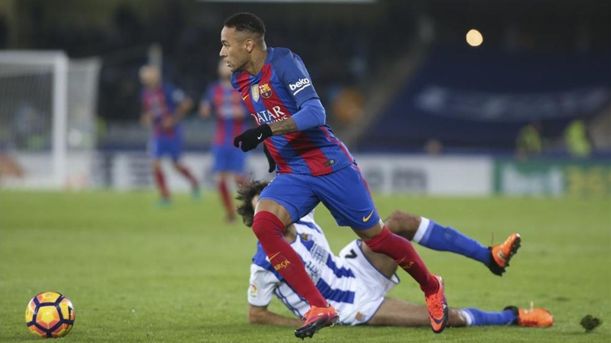 Neymar tampoco pudo marcar ante la Real Sociedad