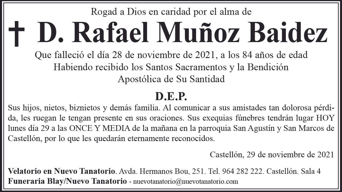D. Rafael Muñoz Baidez