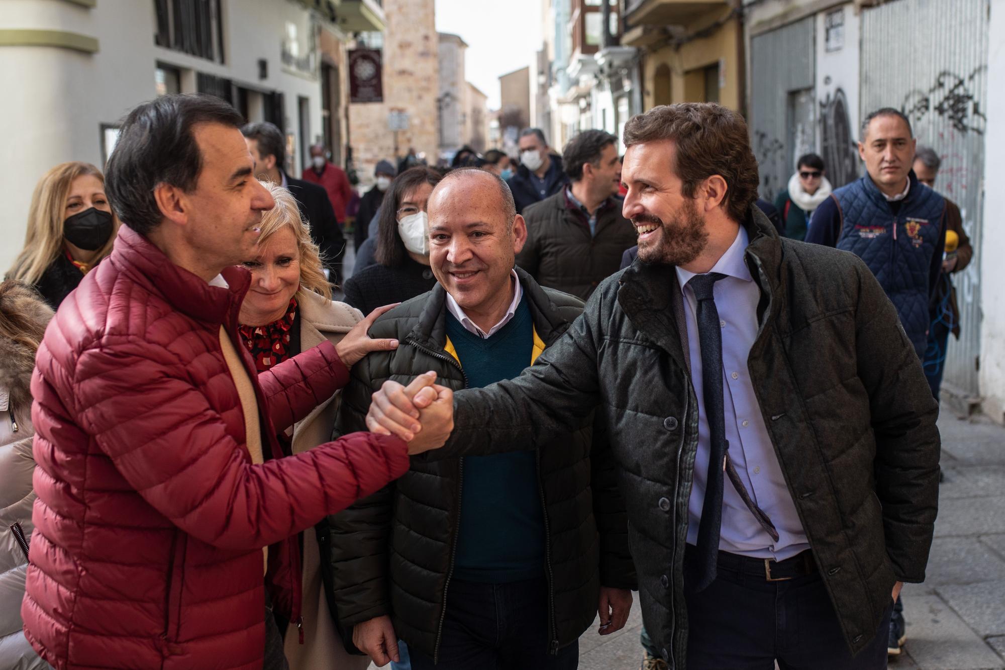 Pablo Casado pasea por Zamora