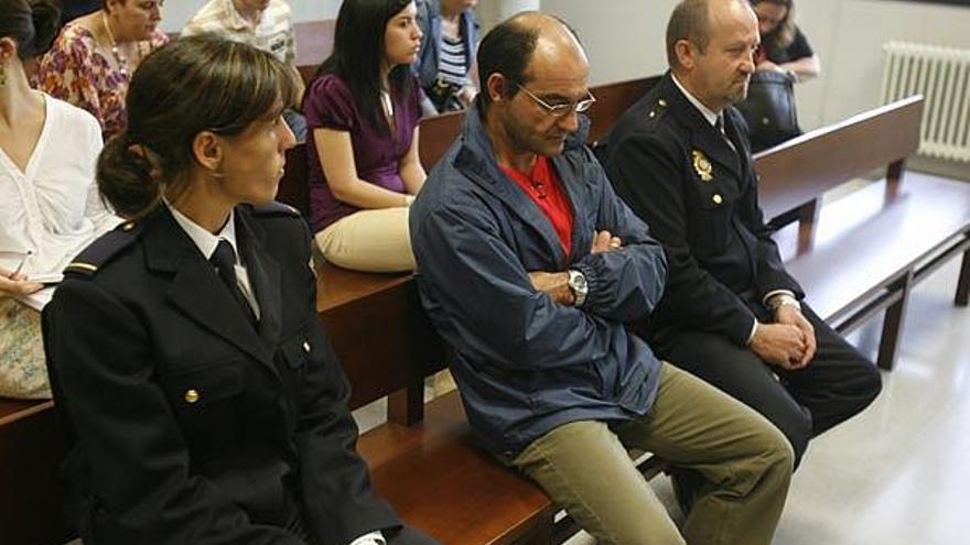 Juan Carlos Lago, acusado de asesinato, en la vista oral ayer.