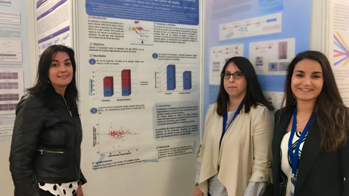 Ana B. Crujeiras, Paula M. Lorenzo y Andrea G. Izquierdo, investigadoras del grupo