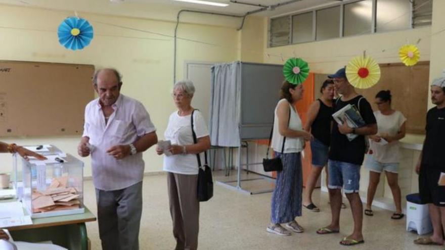Imagen de la pasada jornada electoral en Formentera.