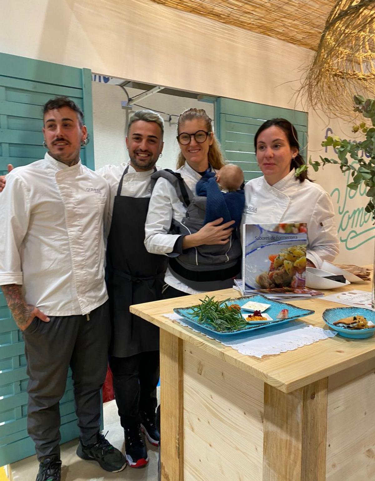 La delegación de chefs de Formentera, ayer. | CIF