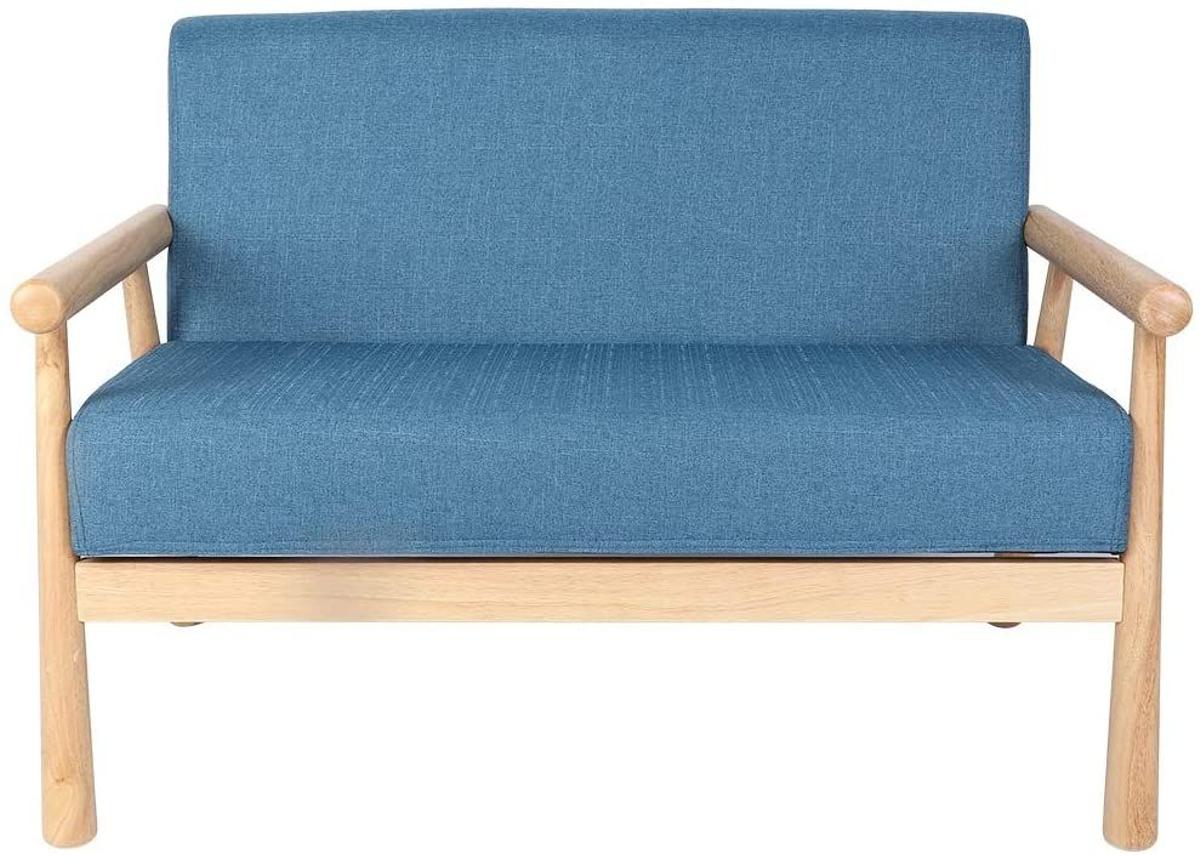 Sillón de dos plazas de madera en Amazon