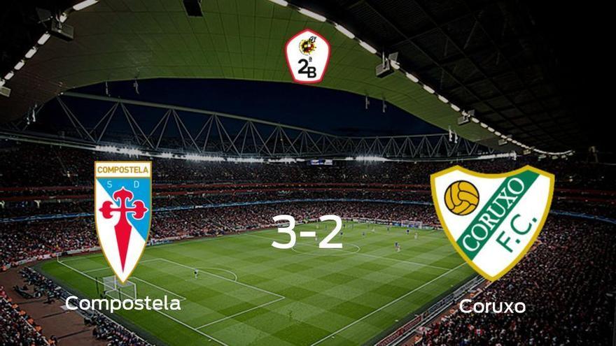 El Compostela vence 3-2 al Coruxo en el Estadio Municipal Vero Boquete de San Lázaro