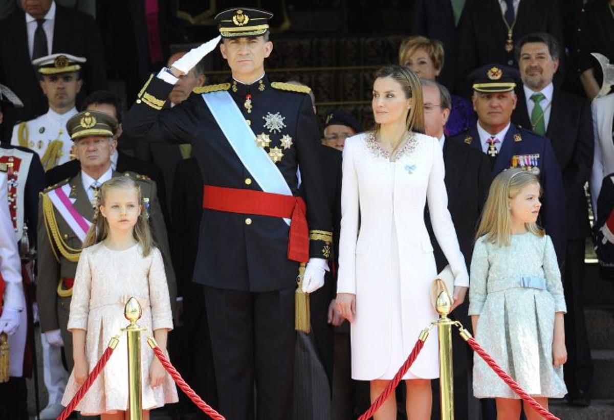 La Familia Real durante la proclamación del Rey Felipe VI