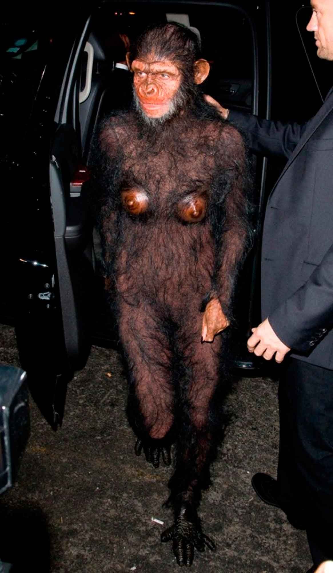 Heidi Klum de chimpancé en 2011