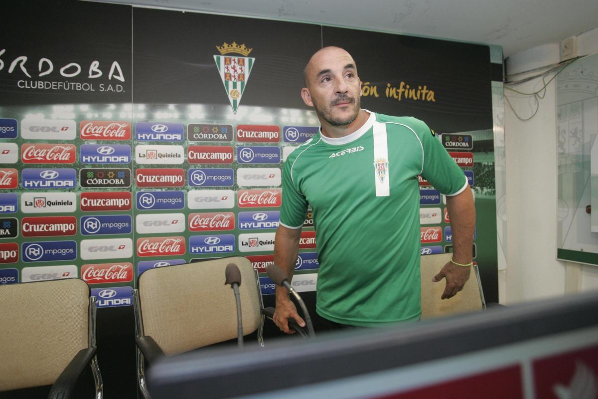 Ferrer en la sala de prensa de El Arcángel.