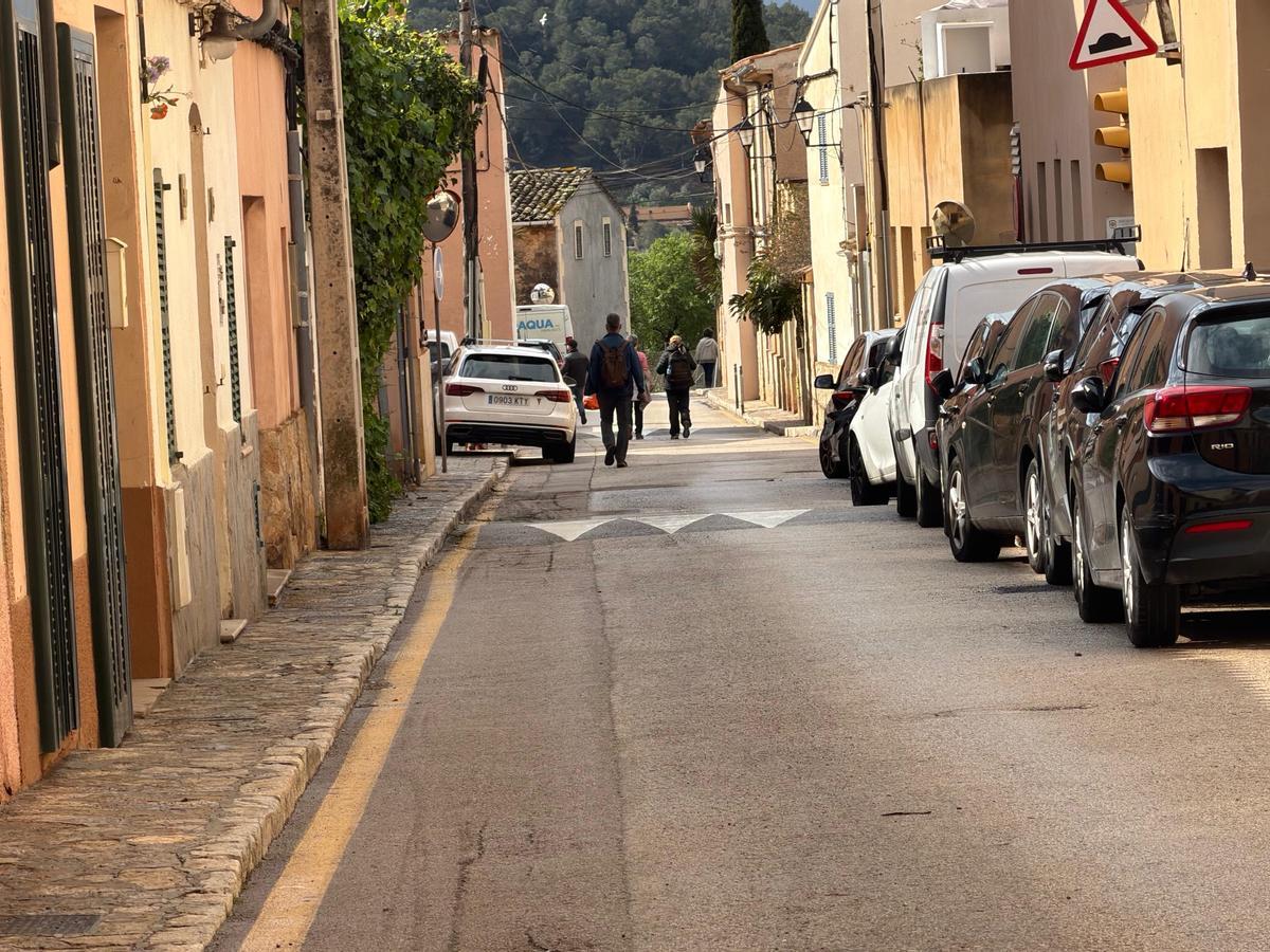 Carrer Aragó, en Andratx, una d ela scalles del pueblo que será asfaltada.