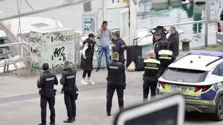 Intervención policial en Gijón por un conflicto en el puerto deportivo
